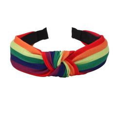 Rainbow Striped Hairband Non Slip Adjustable Workout Headband