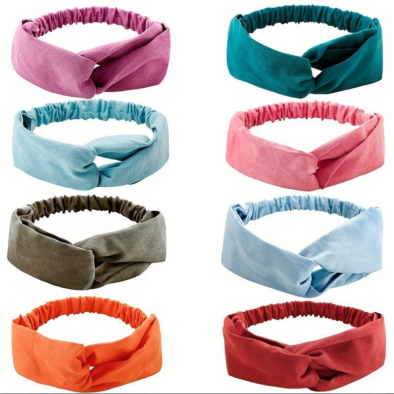 6pcs Criss Cross Fabric Headband for Women Girls