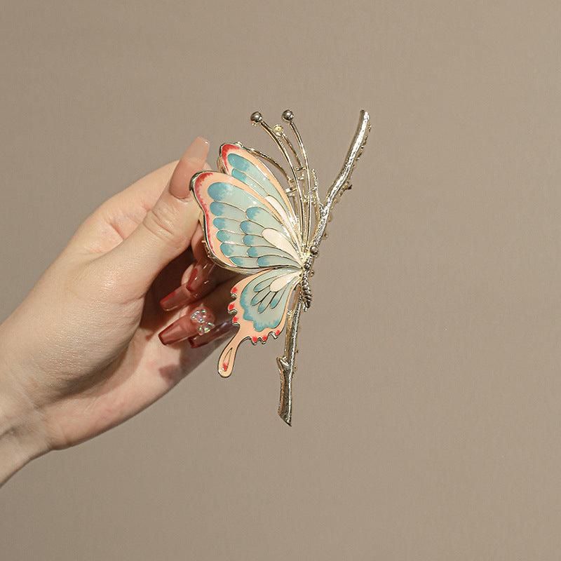 Vintage Butterfly Hair Claw Clip Non Slip Strong Hold Grip