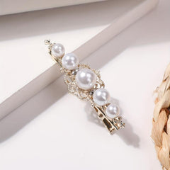 Faux Pearl Hair Clip Duck Billed Clip for Side Hair Bang