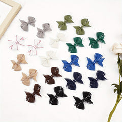 Solid Bow Duck Billed Clip Hair Clip for Toddlers