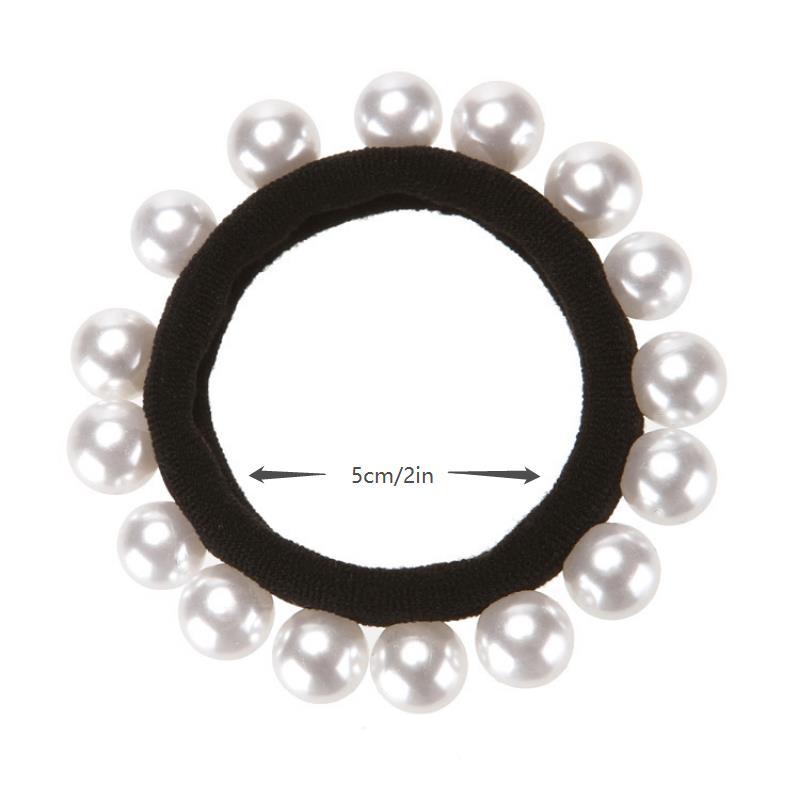 Faux Pearl Hair Tie Elastic Hair Rope Sweet Bracelet Hair Accessories