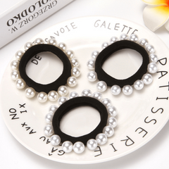 Faux Pearl Hair Tie Elastic Hair Rope Sweet Bracelet Hair Accessories