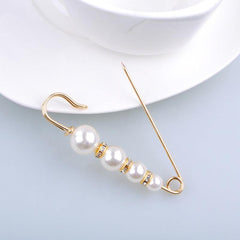 Pearl Brooch Neckline Pin for Skirt Shirt