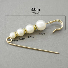 Pearl Brooch Neckline Pin for Skirt Shirt
