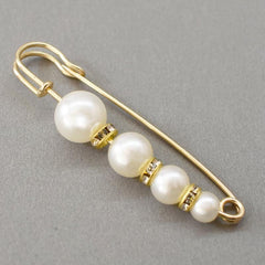 Pearl Brooch Neckline Pin for Skirt Shirt