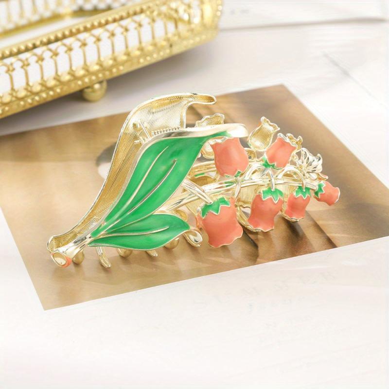 Bell Orchid Hair Claw Clip Flowers Hairpin For Women Girls