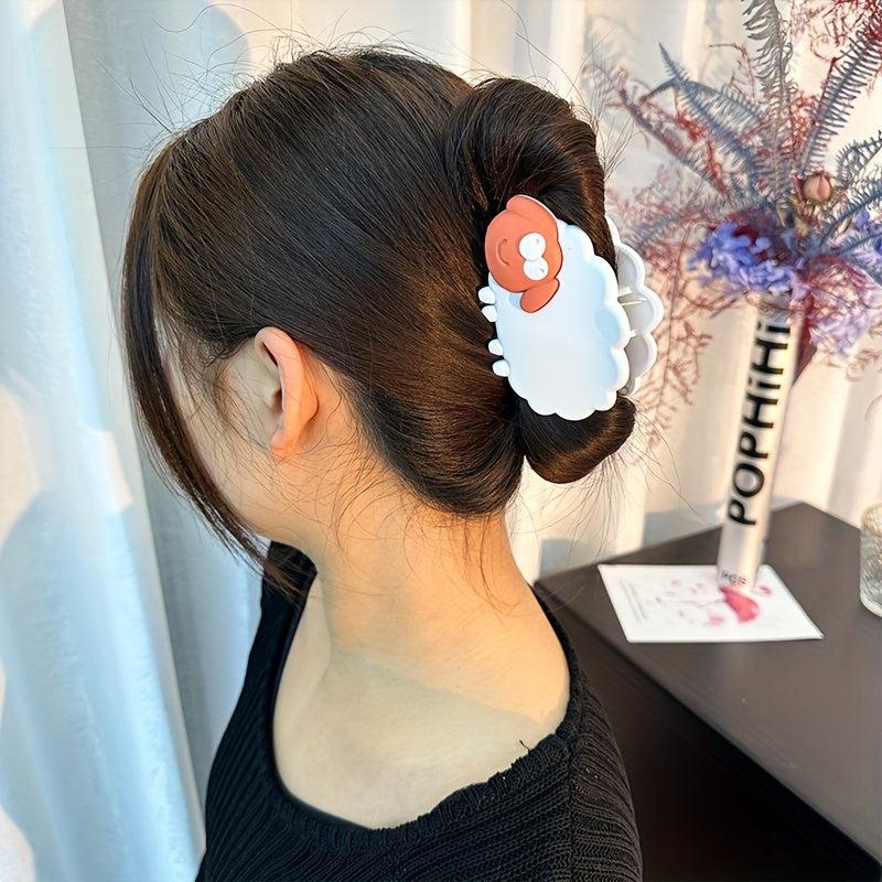 Sheep Shape Hair Claw Cartoon Acrylic Lamb Non slip Shark Claw Hair Accessories