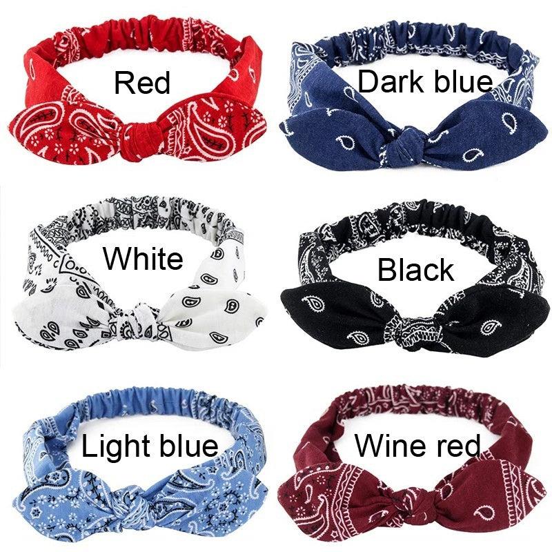 Vintage Paisley Pattern Headbands Elastic Hairbands Hair Accessories