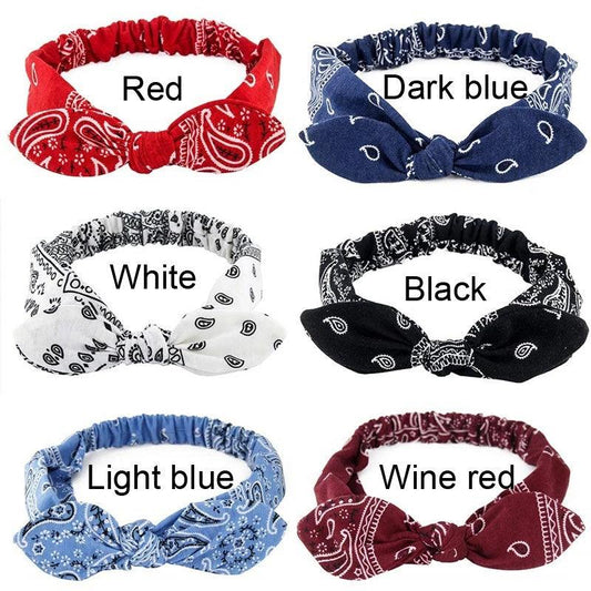 Vintage Paisley Pattern Headbands Elastic Hairbands Hair Accessories