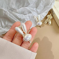 2pcs Rabbit Bunny Hair Clip Faux Pearl Hairpin Barrette Accessories