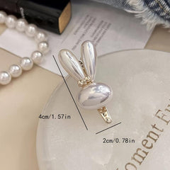 2pcs Rabbit Bunny Hair Clip Faux Pearl Hairpin Barrette Accessories