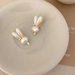 2pcs Rabbit Bunny Hair Clip Faux Pearl Hairpin Barrette Accessories