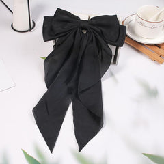 Satin Hair Barrettes Clip Large Bow Hair Slides French Barrette