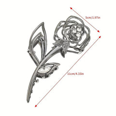 Vintage Metal Rose Flower Hair Claw Back Head Hair Claw Shark Claw Hair Accessor