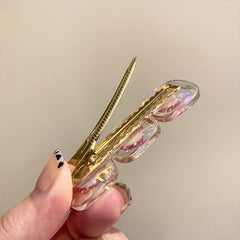 Y2K Pink Heart Shape Hair Clip for Girls