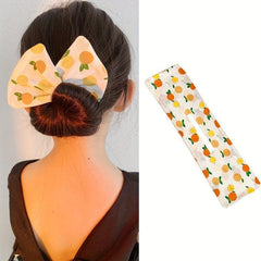 Fruit Pattern Headband Bun Maker Elastic Hair Accessories