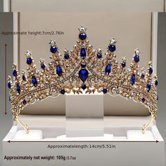 Alloy Crystal Headband Necklace Earrings Set