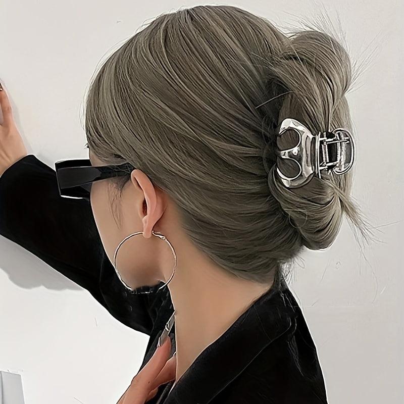 Metal Pumpkin Hair Claw Women Ponytail Clip Hair Accessories