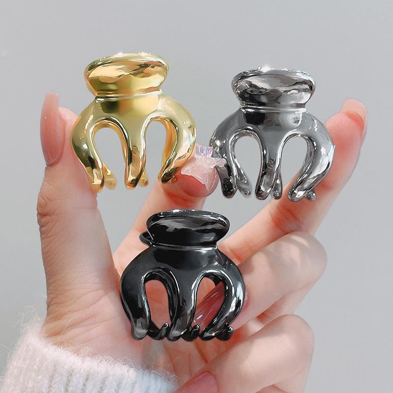 Metal Pumpkin Hair Claw Women Ponytail Clip Hair Accessories