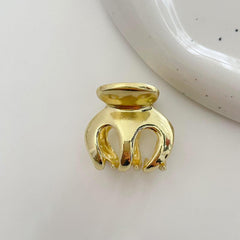 Metal Pumpkin Hair Claw Women Ponytail Clip Hair Accessories