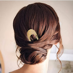 2PCS Vintage U Shaped Hair Pins French Chignon Hair Stick for Women