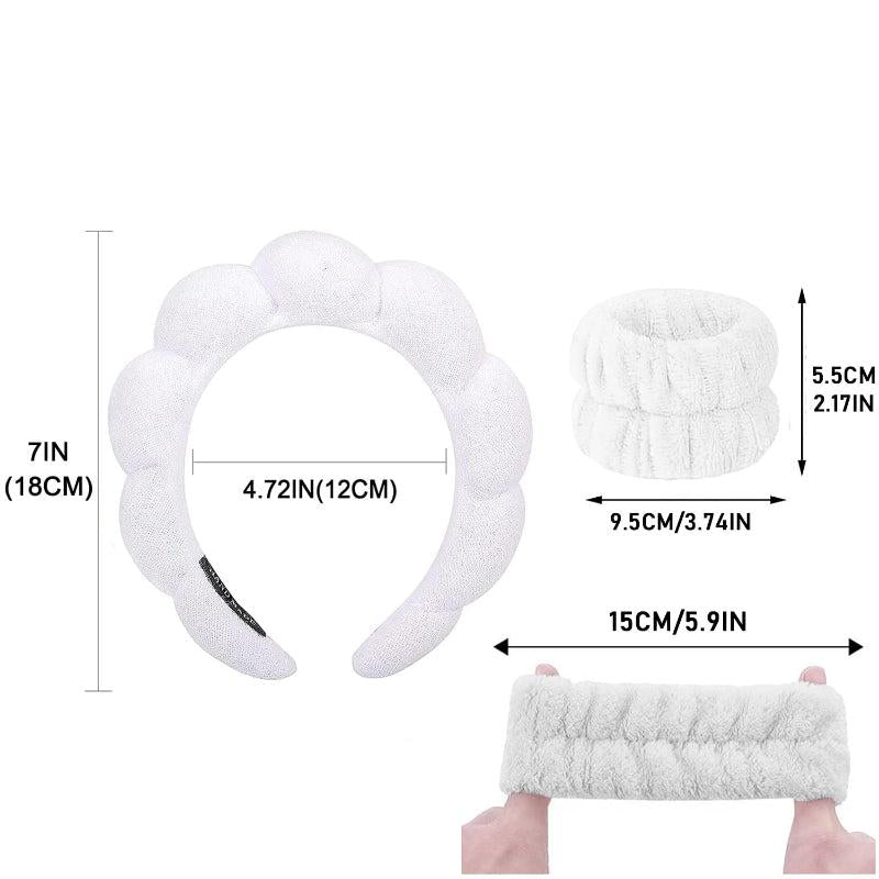 Spa Headband And Wristbands Set Towel Cloth Hairband for Women Girls