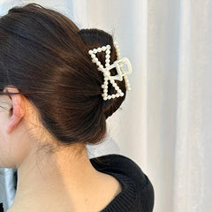Faux Pearl Hair Pins Geometric Hair Claw Clips