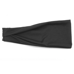 Solid Wide Brim Headband Non Slip Elastic Sweat Band