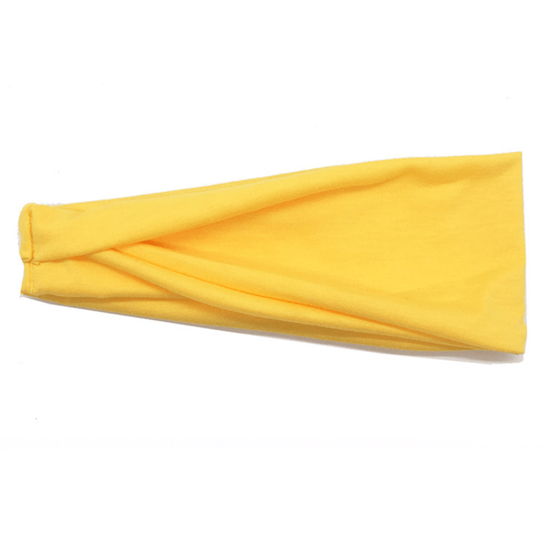 Solid Wide Brim Headband Non Slip Elastic Sweat Band