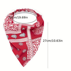 3pcs Paisley Print Hair Bandanas Head Kerchief Bandana Print Scarf Triangle