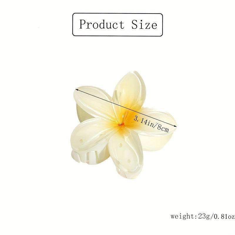3PCS Flower Gradient Hair Claw Ponytail Holder