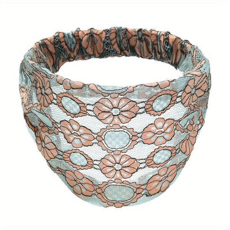 Wide Brim Lace Flower Headband for Women Girls