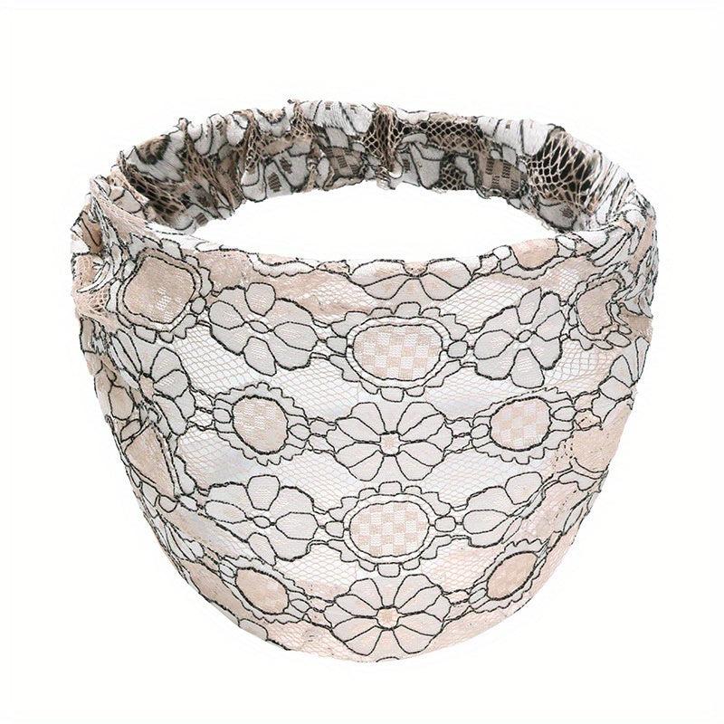 Wide Brim Lace Flower Headband for Women Girls