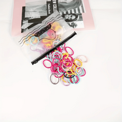 100PCS Classic Hair Tie High Elasticity Hair Rope Ponytail Hair Clip