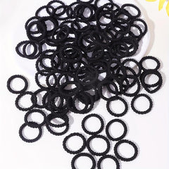 100PCS Classic Hair Tie High Elasticity Hair Rope Ponytail Hair Clip