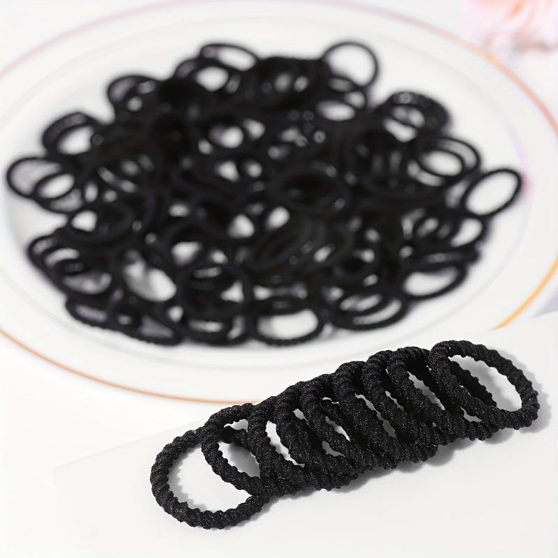 100PCS Classic Hair Tie High Elasticity Hair Rope Ponytail Hair Clip
