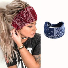 Leopard Print Paisley Pattern Headband Seamless Sports Headband