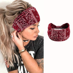 Leopard Print Paisley Pattern Headband Seamless Sports Headband