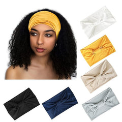 Solid Wide Headband Turban Hair Accessory