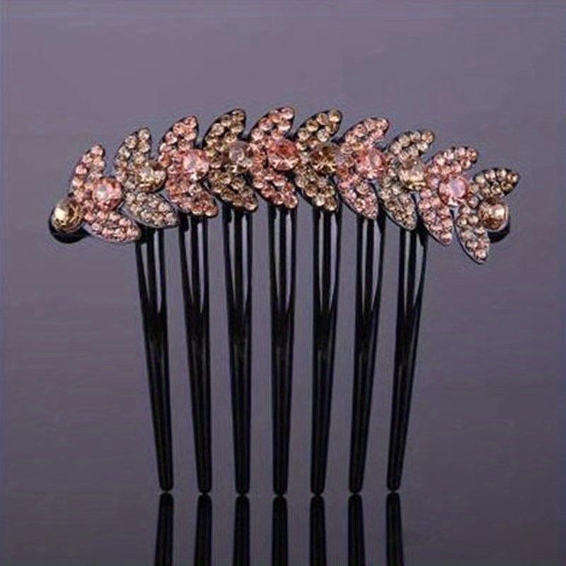 Wheat Shape Rhinestone Hair Comb Insert Hair Headdress