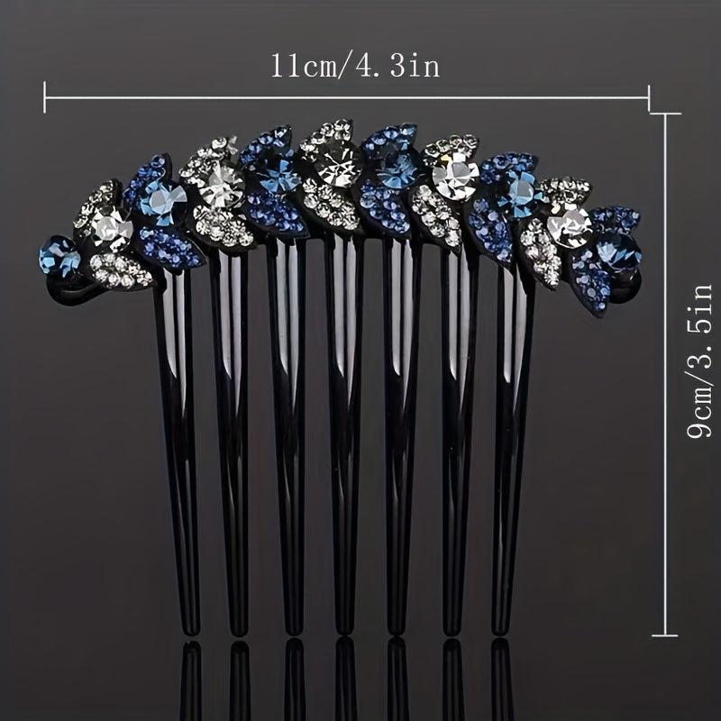 Wheat Shape Rhinestone Hair Comb Insert Hair Headdress