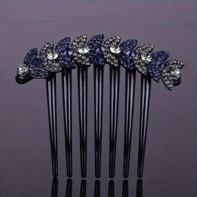 Wheat Shape Rhinestone Hair Comb Insert Hair Headdress