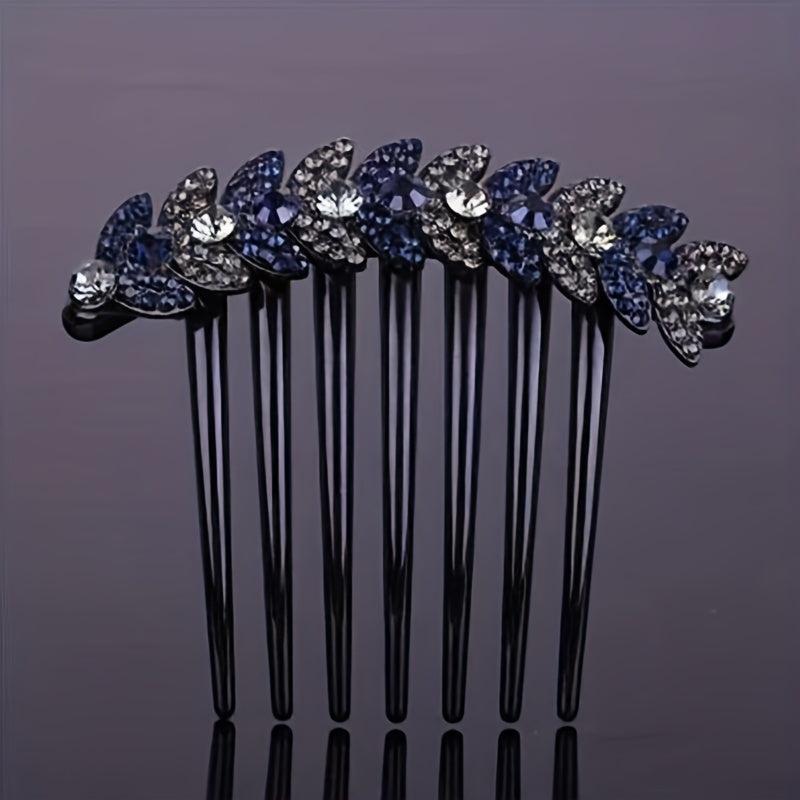 Wheat Shape Rhinestone Hair Comb Insert Hair Headdress