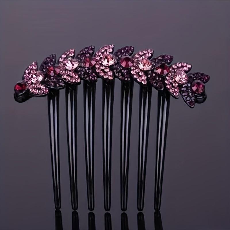 Wheat Shape Rhinestone Hair Comb Insert Hair Headdress