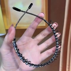Metal Tooth Headband Rhinestone Beaded Hair Band Retro Style Head Hoop