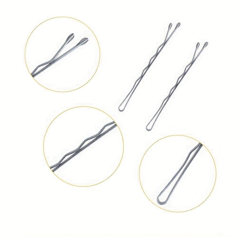 50pcs Silvery Long Bobby Pins for Thick Hair