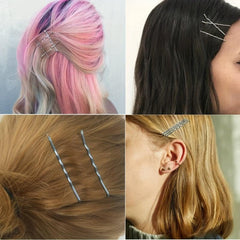 50pcs Silvery Long Bobby Pins for Thick Hair