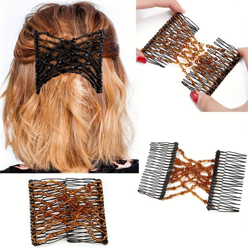 Retro Style Beaded Hair Comb Hairpin for Women
