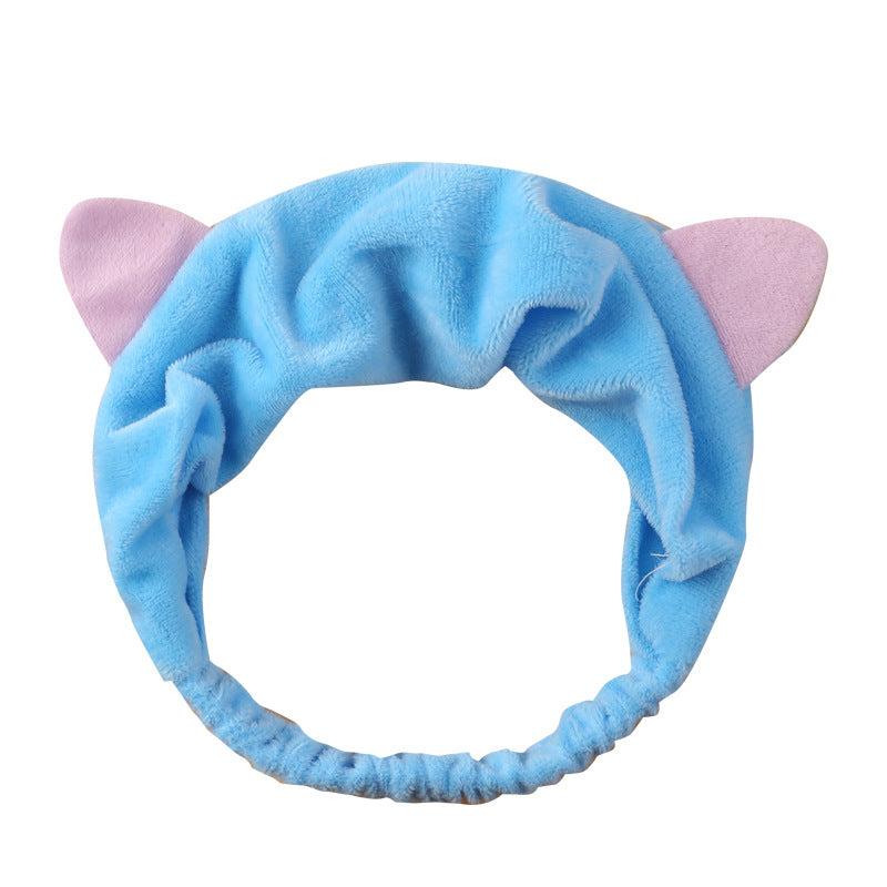 Cat Ear Headband Cut Makeup Headband Elastic Facial Headband